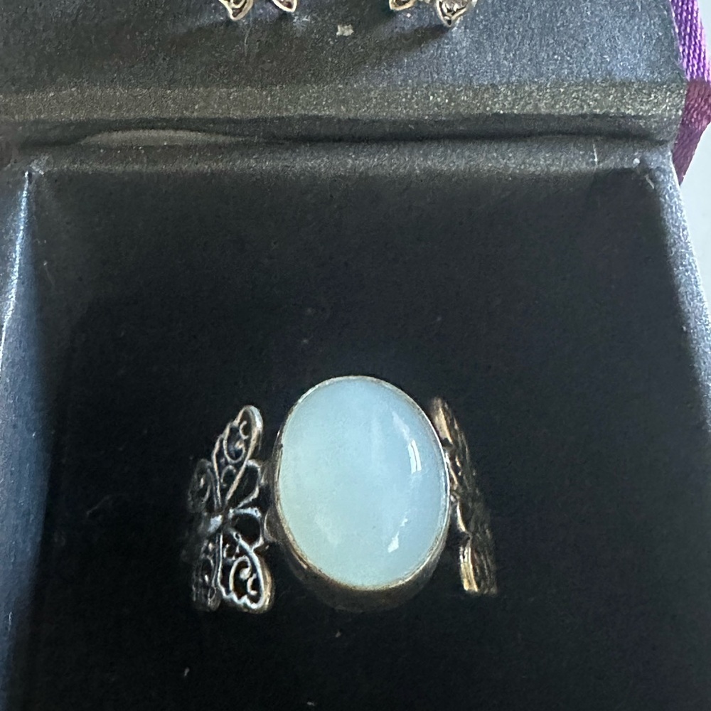 Women's Moon Ring & Matching Earrings